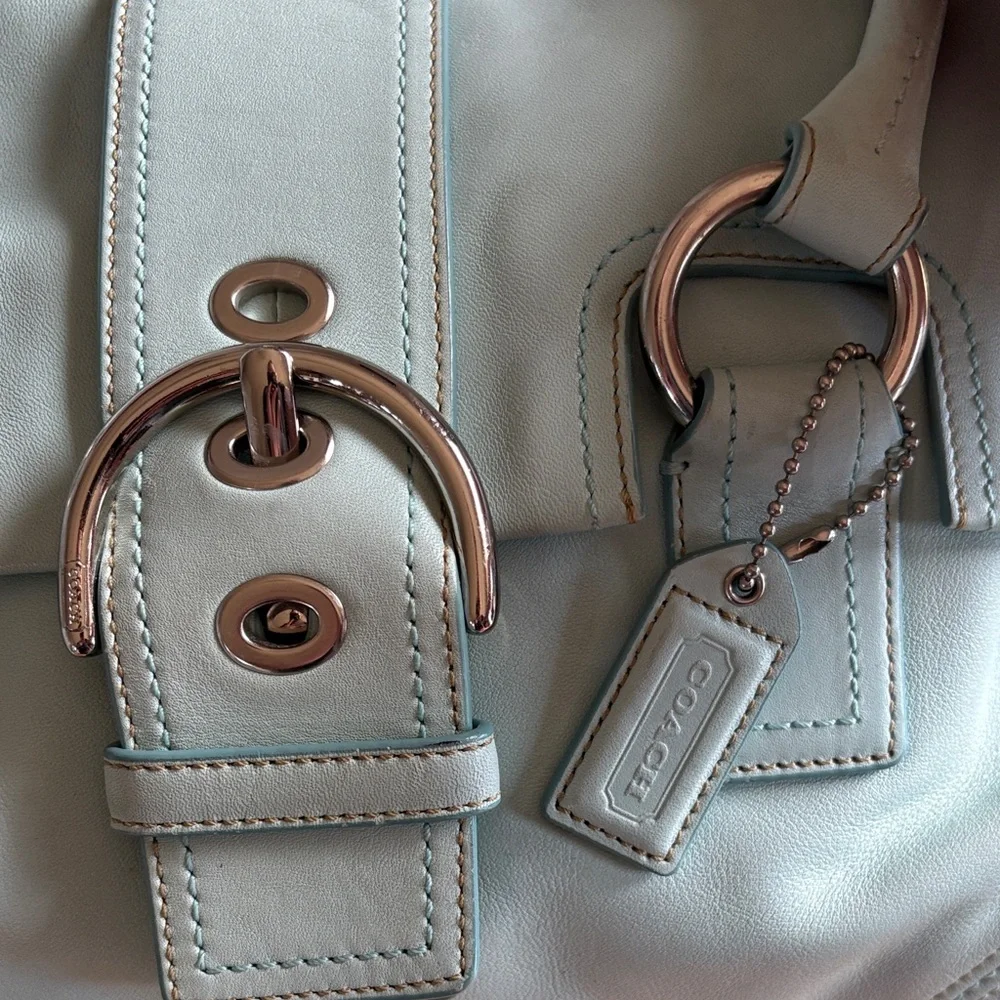 2007 Coach Soho Hampton in Aqua/Robin’s egg blue